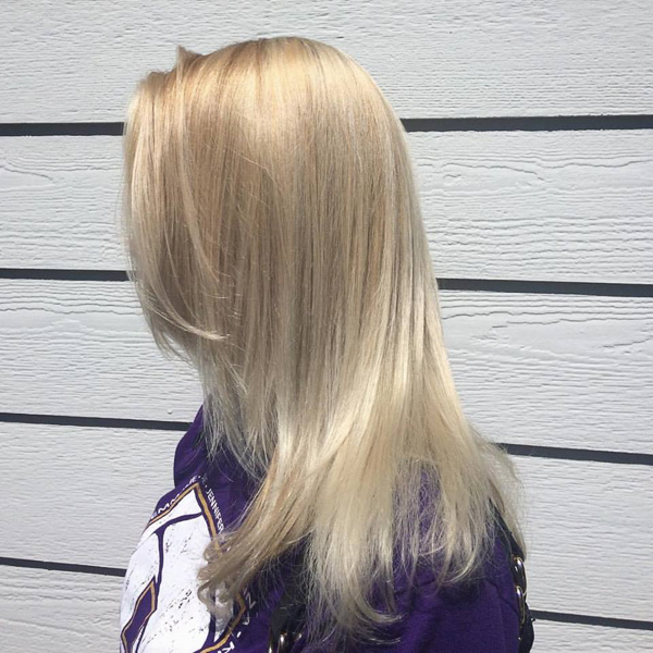 long straight blonde hair